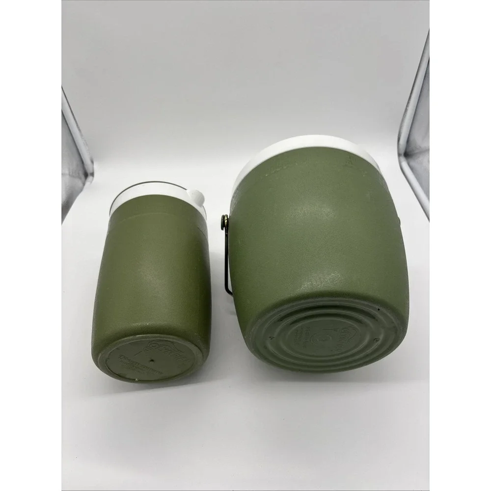 Mid Century Modern Therm O‎ Ware Avocado Green Matching Pitcher And Ice Bucket